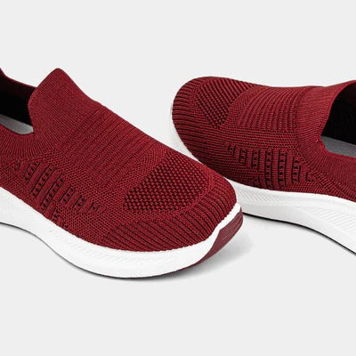 WOMEN'S MAROON SKECHERS SHOES