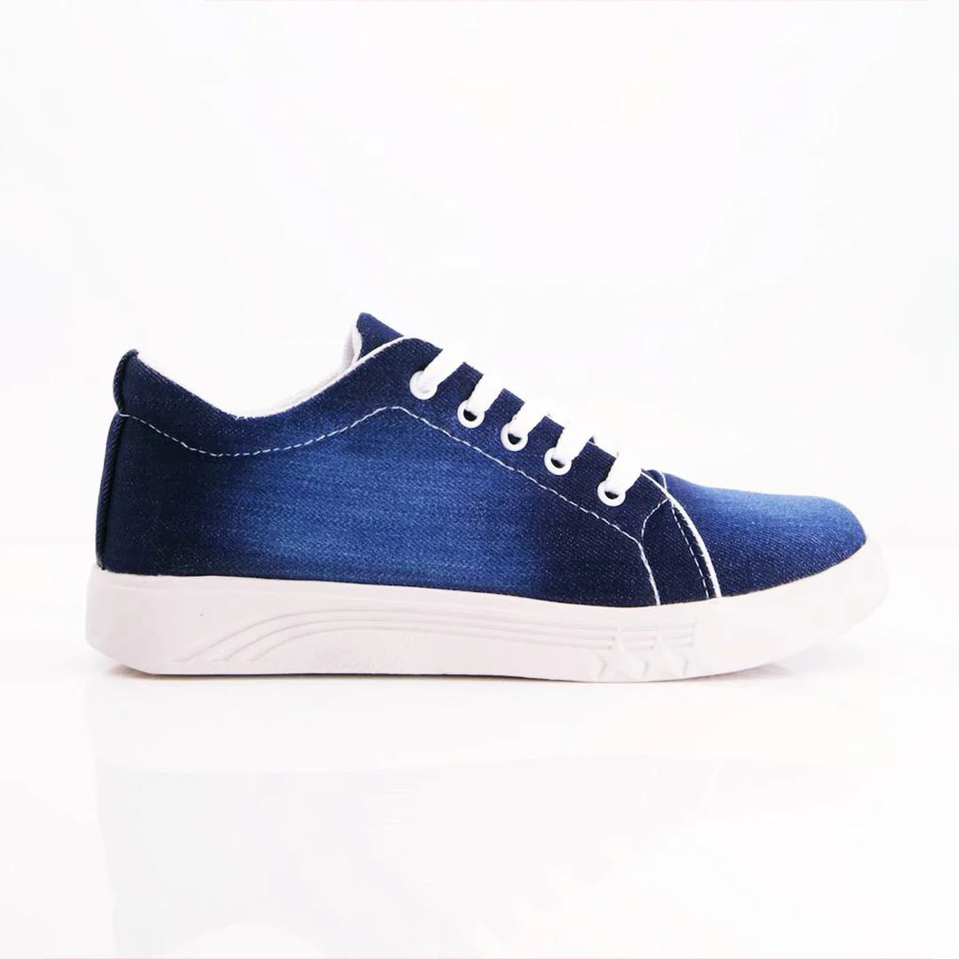 Kicks Walk Blue Classic Lace-up Solid Sneakers