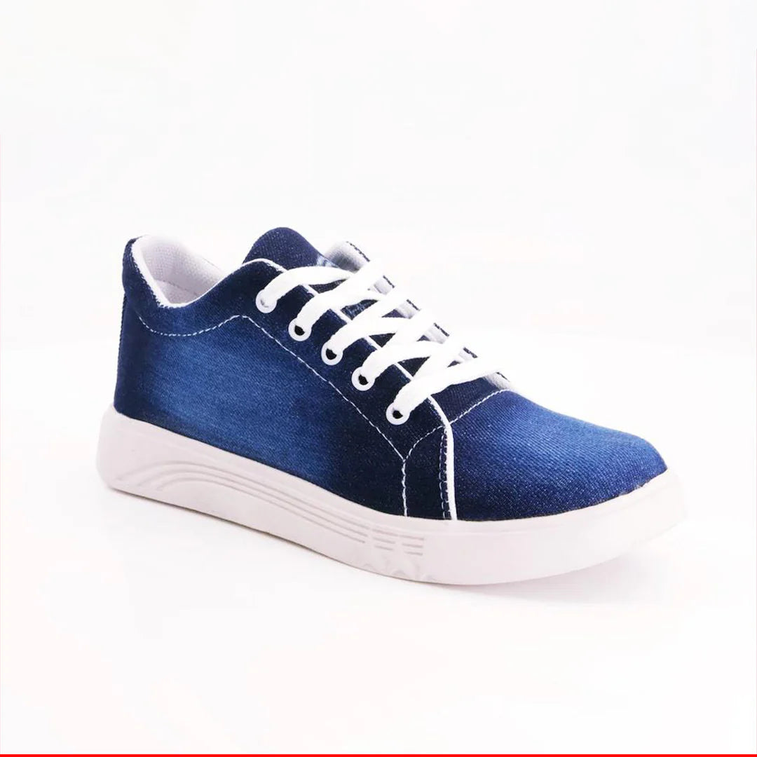 Kicks Walk Blue Classic Lace-up Solid Sneakers